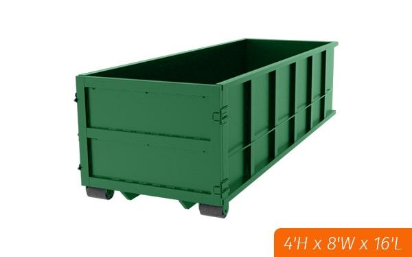 our fifteen-yard dumpsters can typically hold up to 4 tons of weight